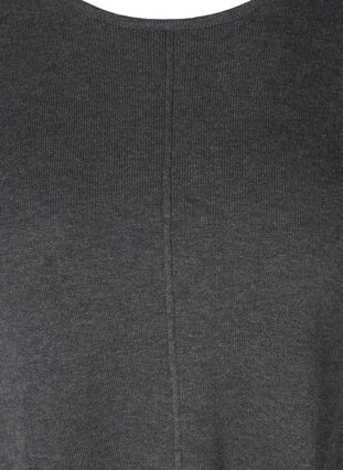 Strikkegenser med a-form, Dark Grey Melange, Packshot image number 2