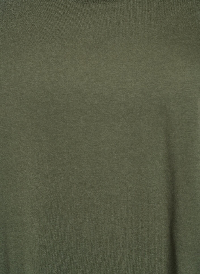 Kortermet T-skjorte i bomullsblanding, Grønn, Packshot image number 2