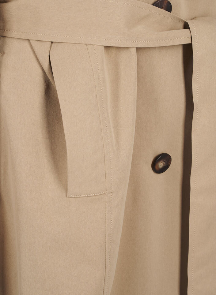 Midilang trenchcoat med belte, Incense, Packshot