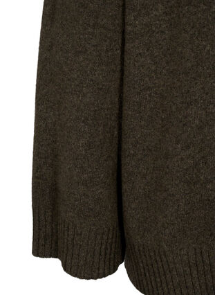 Zizzi Strikket høyhalset bluse, Sea Turtle Mel., Packshot image number 3