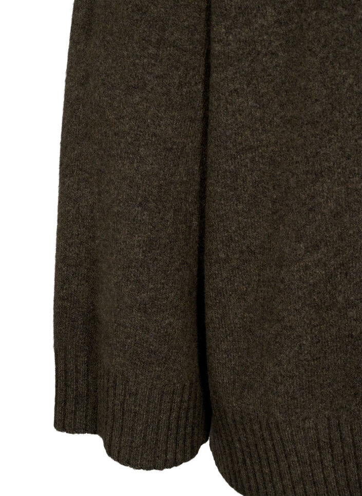 Strikket høyhalset bluse, Sea Turtle Mel., Packshot image number 3