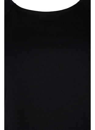 T-skjorte i bomull med 2/4-ermer, 2 stk, Black, Packshot image number 2