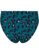 Bikinibukse med høyt liv, Teal Leopard, Packshot image number 1