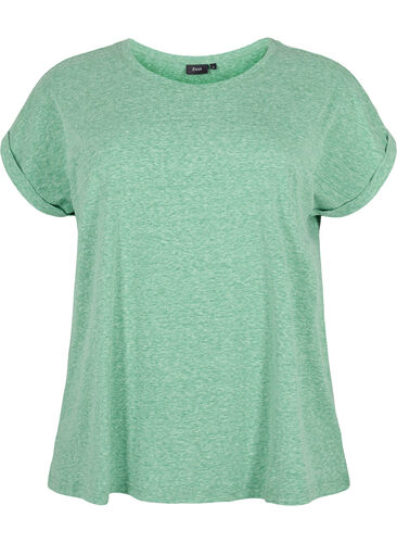 Melert T-skjorte med korte ermer, Jolly Green Mél, Packshot image number 0