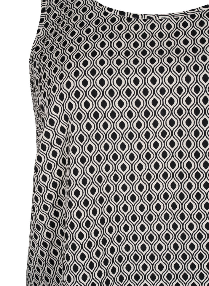 FLASH – Ermeløs topp med trykk, Svart, Packshot image number 2