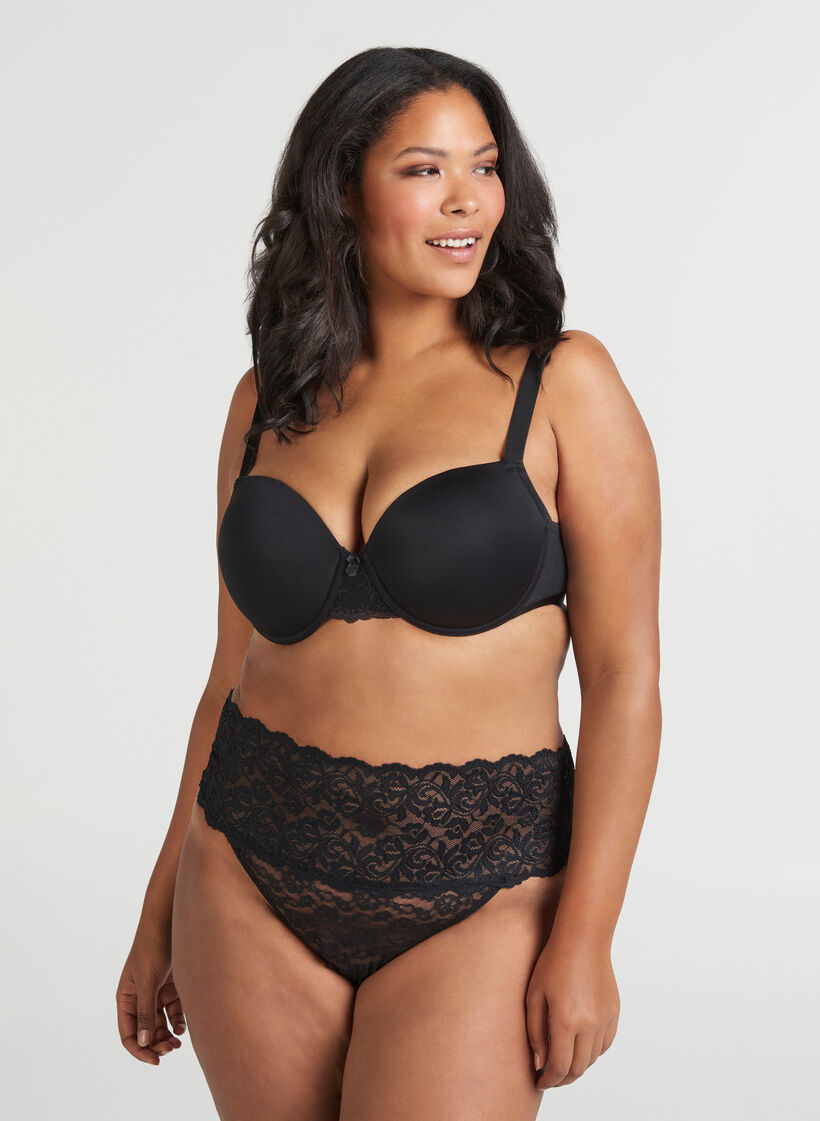 2-pk g-streng truse, Svart, Model image number 3