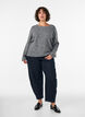 Loose fit genser med rund hals, Gr&aring;, Model image number 1