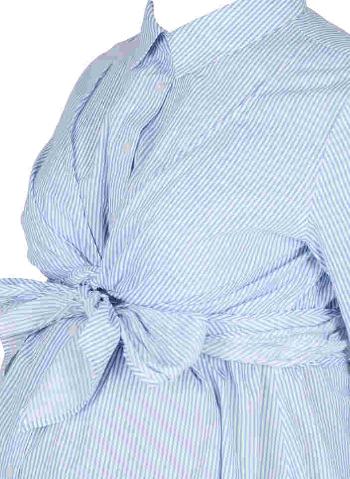 Skjortekjole i bomull til gravide, Blue Stripe, Packshot image number 2