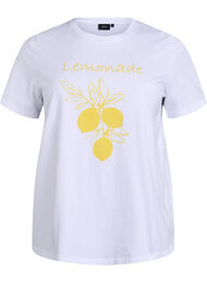 T-skjorte med sitrusmønster, Bright W. Lemonade