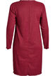 Kjole med rhinesteiner og bølgekant, Mørk Bordeaux, Packshot image number 1