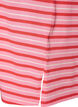 Lang oversized stripete T-skjorte i &oslash;kologisk bomull, Rosa, Packshot image number 3