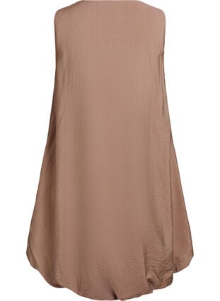 Zizzi Knelang ballongkjole med lommer, Brun, Packshot image number 1