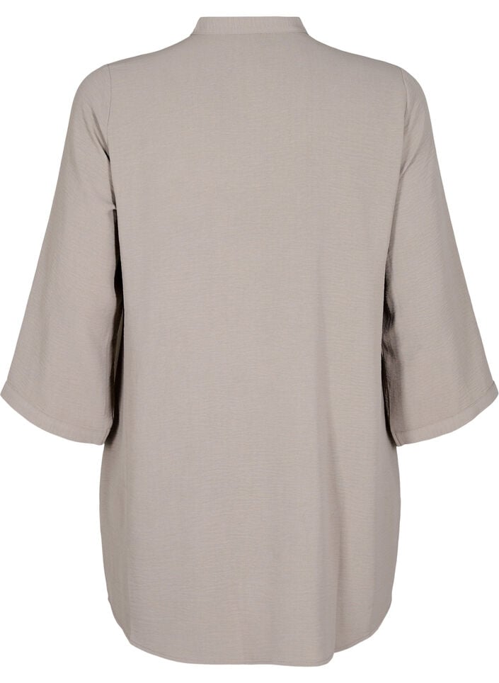 Tunika med 3/4-ermer, Beige, Packshot image number 1