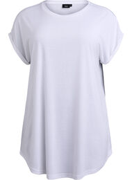 Kortermet nattkjole med teksttrykk, Bright White W. Love