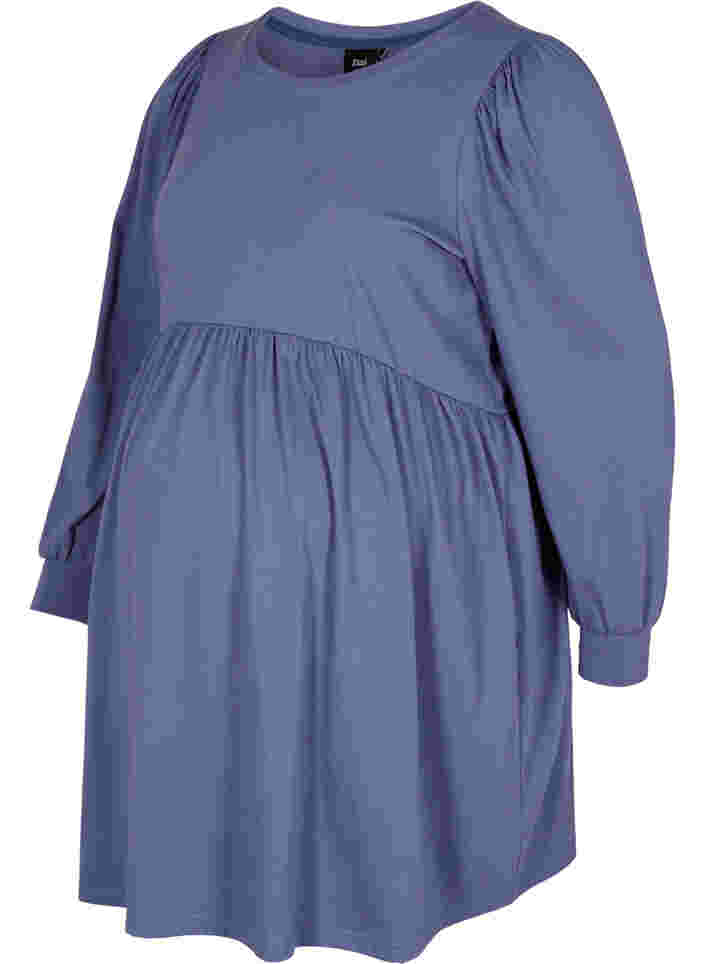 Tunika til gravide med puffermer, Nightshadow Blue, Packshot image number 0