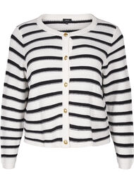 Stripet strikket cardigan med gullknapper, Cloud D. w. Black
