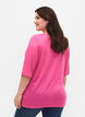 Bluse med 3/4-ermer, Shocking Pink, Model image number 1
