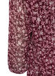 Tunika med blomsterm&oslash;nster og glittertr&aring;der, R&oslash;d, Packshot image number 3