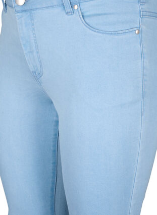 Zizzi Viona jeans med normal midje, Blå, Packshot image number 2