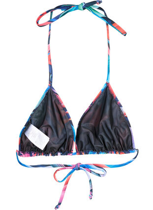 Trekantet bikini-BH med trykk, Bright Leaf, Packshot image number 1
