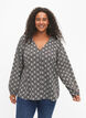 Skjortebluse med v-hals og trykk, Birch Graphic AOP, Model image number 0