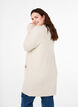 Ribbestrikket cardigan med lommer, Beige, Model image number 2