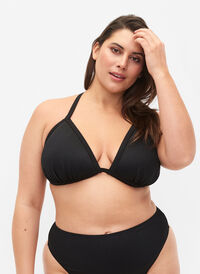 Ensfarget trekantbikini, Black, Model