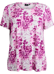 T-skjorte med blomstertrykk, Pink Flower