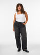 Kiana jeans med straight fit og h&oslash;y midje, Svart, Model image number 0