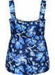 Ammevennlig topp med smock, Blue Flower Print, Packshot image number 1