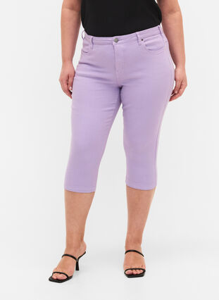 Tettsittende Emily capirbukser, Lavender, Model image number 2