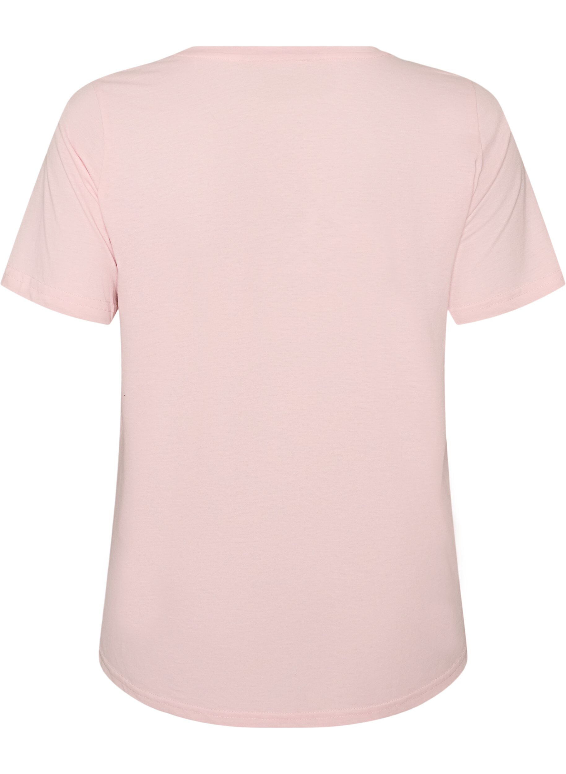 ZizziT-skjorte med trykk, Rosa, Packshot image number 1