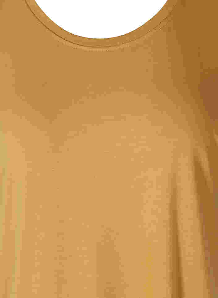 T-skjorte i viskosemiks med rund hals, Honey Mustard , Packshot image number 2