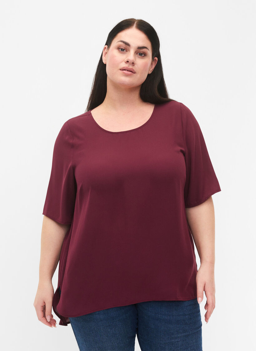 Bluse med kryssdetaljer på baksiden, Port Royal, Model image number 0