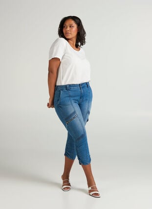 Nillie capri jeans, Blue denim, Model image number 1