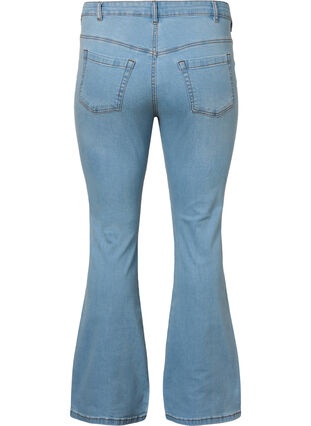 Zizzi Ellen bootcut jeans med høyt liv, Blå, Packshot image number 1