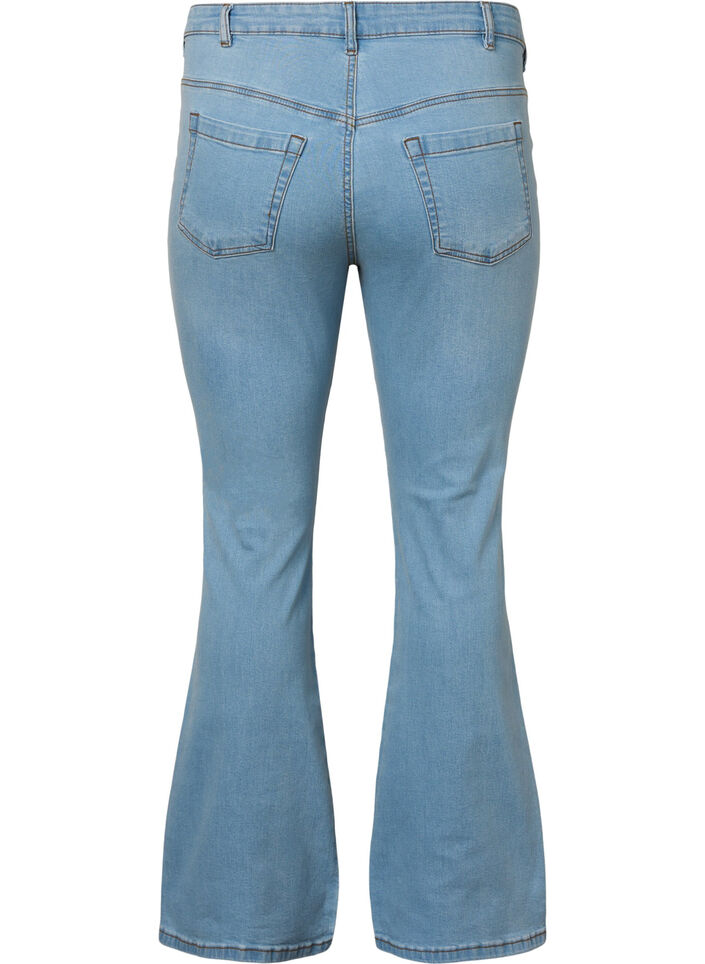 Ellen bootcut jeans med høyt liv, Blå, Packshot image number 1
