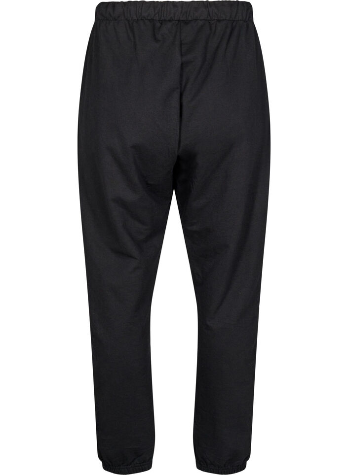 Joggebukser med lommer, Svart, Packshot image number 1