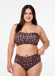 Leopard bikinitruse med h&oslash;y midje, Brun, Model image number 0