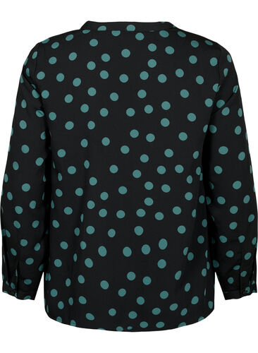 FLASH - bluse med lange ermer og trykk, Dot, Packshot image number 1