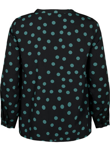 FLASH - bluse med lange ermer og trykk, Dot, Packshot image number 1