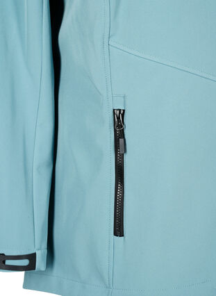 Kort softshell-jakke med lommer, Arctic, Packshot image number 3