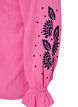 Bomullsbluse med broderi og volanger, Rosa, Packshot image number 3