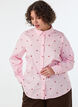 Skjorte med broderte blomster, Rosa, Model image number 0