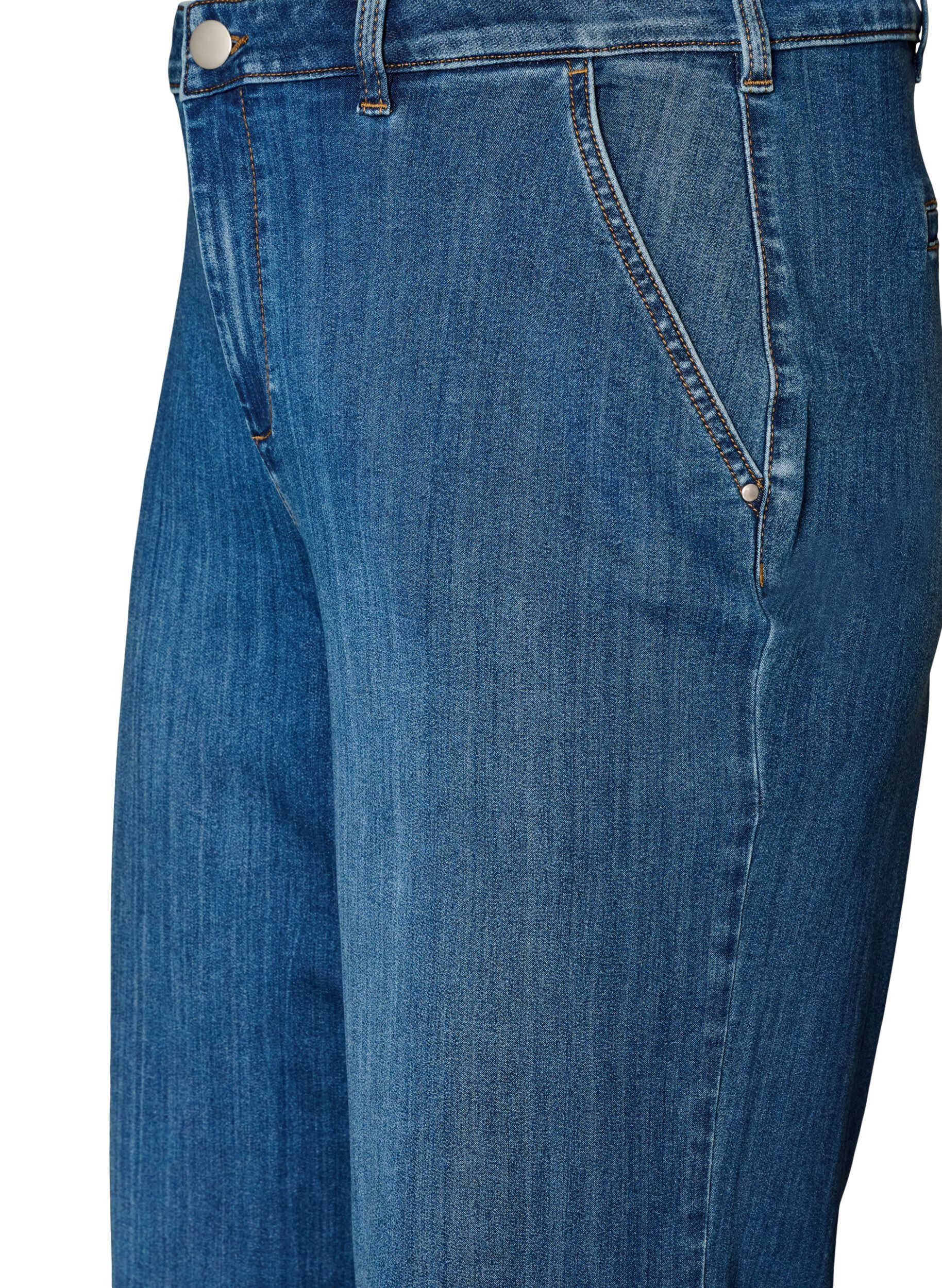 ZizziWide fit Myra jeans med h&oslash;y midje, Bl&aring;, Packshot image number 2