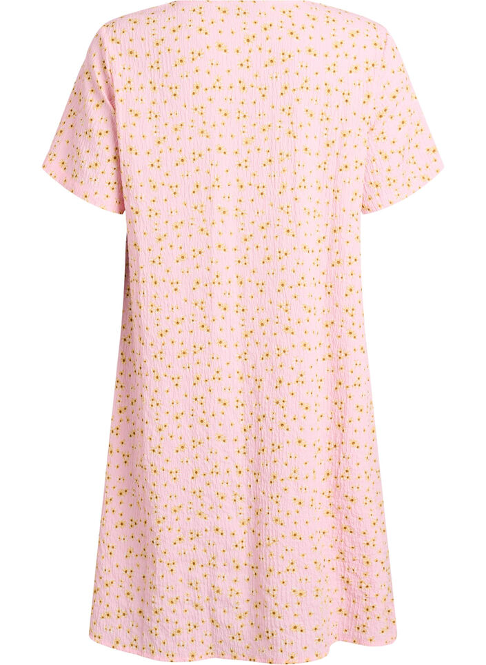 Kortermet kjole med V-utringning, Rosa, Packshot image number 1