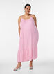 Sommerkjole med striper og A-form, Rosa, Model image number 0