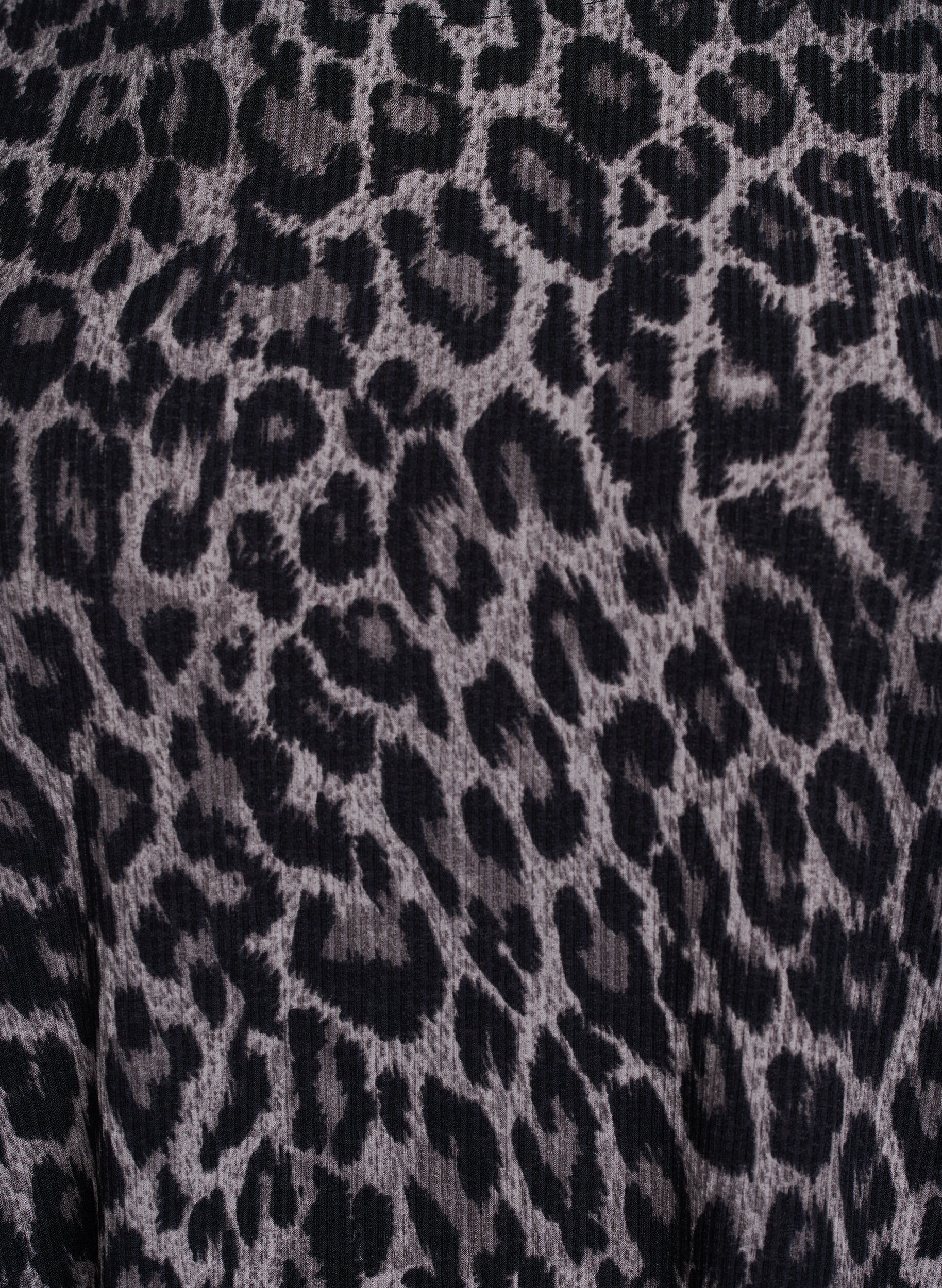 Zizzi Bluse med lange ermer og leopardm&oslash;nster, Gr&aring;, Packshot image number 2