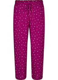 Loose fit pysjamasbukser med hjerter, Boysenberry w. Heart