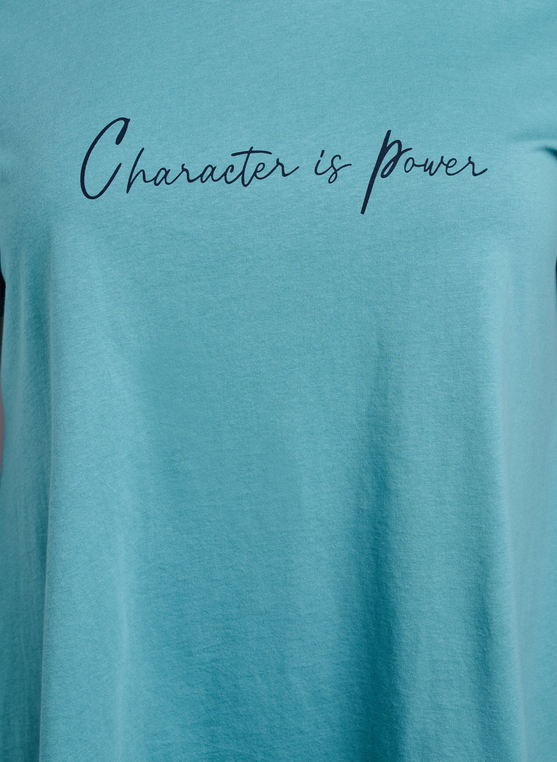 Zizzi T-skjorte med rund hals og A-linje form, Gr&oslash;nn, Packshot image number 2